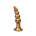 Chisa Novelties | Анальная пробка елочка Chisa Dark Muscle Cdt Bisley Gold на присоске. Цена 450 грн. Фото: 2