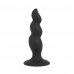 Chisa Novelties | Анальная пробка с волнистой поверхностью Chisa Black Mont черная, 4.8 см. Ціна 950 грн. Фото: 1