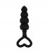 Chisa Novelties | Анальная цепочка со стоппером-сердечком Chisa Black Mont Beaded Luv Probe, черная. Ціна 750 грн. Фото: 1
