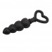 Chisa Novelties | Анальная цепочка со стоппером-сердечком Chisa Black Mont Beaded Luv Probe, черная. Ціна 750 грн. Фото: 2