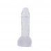 Chisa Novelties | Фаллоимитатор с яичками Chisa Hi-Rubber Inch Dildo на присоске, прозрачный. Ціна 750 грн. Фото: 1