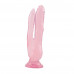 Chisa Novelties | Фаллоимитатор двойной Chisa Hi-Rubber 8.0 на присоске, розовый. Цена 721 грн. Фото: 1