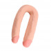 Chisa Novelties | Фаллоимитатор двойной Chisa Ballsy Super Cock Her-Her Overlap, бежевый. Цена 1 434 грн. Фото: 1