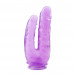 Chisa Novelties | Фаллоимитатор двойной Chisa Hi-Rubber 9.4 на присоске, фиолетовый. Цена 1 359 грн. Фото: 1