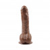 Chisa Novelties | Фаллоимитатор с мошонкой Chisa Ballsy Super Cock Jeff Stryker на присоске, коричневый. Ціна 1250 грн. Фото: 2