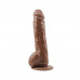 Chisa Novelties | Фаллоимитатор с мошонкой Chisa Ballsy Super Cock Jeff Stryker на присоске, коричневый. Ціна 1250 грн. Фото: 1