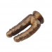 Chisa Novelties | Фалоімітатор подвійний Chisa Dark Muscle Dick Cumming-Gold. Ціна 1280 грн. Фото: 5