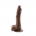 Chisa Novelties | Вибратор реалистичный с ротацией Chisa Ballsy Super Cock JAMES DEEN и пультом управления, коричневый. Цена 1 199 грн. Фото: 1