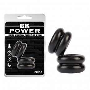 Chisa Novelties | Двойное эрекционное кольцо Chisa Dual Chubby Support Ring, черный. Ціна: 450 грн