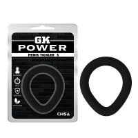 Chisa Novelties | Эрекционное кольцо продолговатой формы Chisa GK Power, силиконовое, черный. Ціна 285 грн
