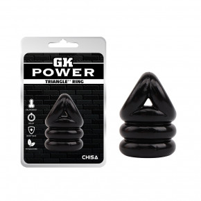 Chisa Novelties | Эрекционное кольцо Chisa GK Power Triangle++ Ring с утяжкой на мошонку, черное. Ціна: 535 грн