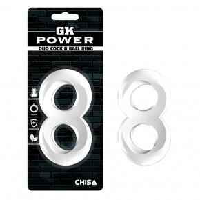 Chisa Novelties | Эрекционное кольцо двойное Chisa GK Power Nust Bolts, прозрачный. Ціна: 320 грн
