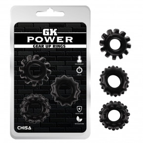 Chisa Novelties | Эрекционное кольцо рельефное Chisa GK Power черное (цена за 1 шт.). Ціна: 130 грн
