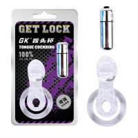 Chisa Novelties | Эрекционное кольцо с вибропулей Chisa GET LOCK Vibe Cocking Прозрачное. Ціна 549 грн