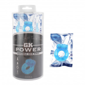 Chisa Novelties | Эрекционное виброкольцо Chisa GK Power Reusable Cock Ring, голубое. Ціна: 150 грн