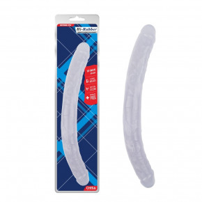 Chisa Novelties | Фаллоимитатор реалистичный двухсторонний Chisa Hi-Rubber, прозрачный. Цена: 2 295 грн