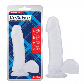 Chisa Novelties | Фаллоимитатор с яичками Chisa Hi-Rubber Inch Dildo на присоске, прозрачный. Ціна: 750 грн