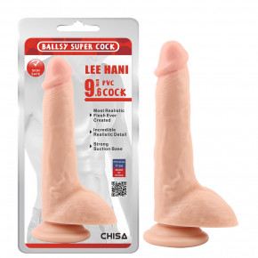 Chisa Novelties | Фаллоимитатор реалистичный Chisa Ballsy Super Cock Lee Hani с мошонкой на присоске, телесный. Ціна: 1563 грн