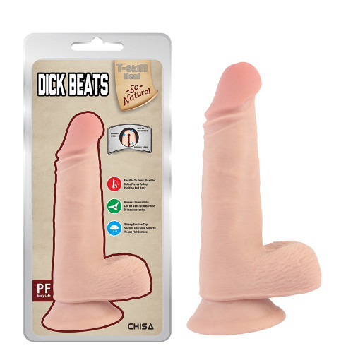 Chisa Novelties | Фаллоимитатор с мошонкой на присоске Chisa T-skin ReaL Dick Beats, телесный. Ціна 1250 грн Chisa Novelties | Фаллоимитатор с мошонкой на присоске Chisa T-skin ReaL Dick Beats, телесный. Ціна 1250 грн