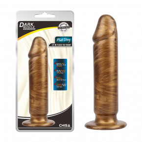 Chisa Novelties | Фаллоимитатор реалистичный гигантский Chisa Dark Muscle на присоске, золотой. Цена: 997 грн
