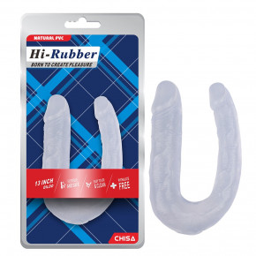 Chisa Novelties | Фаллоимитатор двойной Chisa Hi-Rubber 13 Inch Dildo, прозрачный. Цена: 920 грн