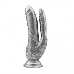 Chisa Novelties | Фалоімітатор подвійний Chisa Dark Muscle 8.0 Dildo-Silver. Ціна: 1070 грн