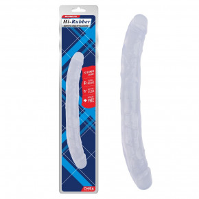 Chisa Novelties | Фаллоимитатор двухсторонний прозрачный Chisa Hi-Rubber 32,5 см *3,5 см. Цена: 1 070 грн