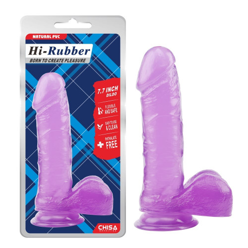 Chisa Novelties | Фаллоимитатор на присоске Chisa Hi-Rubber 7.7, фиолетовый. Цена 969 грн Chisa Novelties | Фаллоимитатор на присоске Chisa Hi-Rubber 7.7, фиолетовый. Цена 969 грн