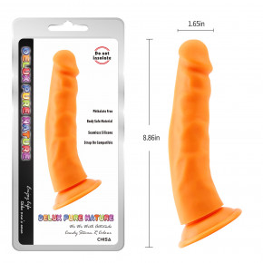 Chisa Novelties | Фаллоимитатор реалистичный на присоске Chisa Delux Pure Nature Steven.R-Orange, оранжевый. Ціна: 1235 грн
