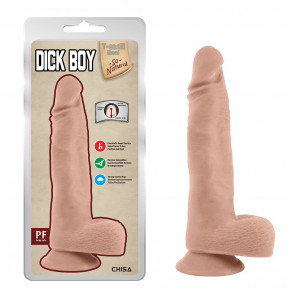 Chisa Novelties | Фалломитатор реалистичный с мошонкой Chisa T-skin ReaL Dick Boy на присоске, бежевый, 22 см.. Цена: 1 250 грн