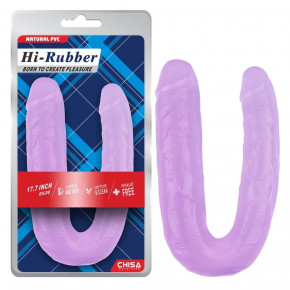 Chisa Novelties | Фаллоимитатор двухсторонний Chisa Hi-Rubber, фиолетовый 45 см. Цена: 1 850 грн