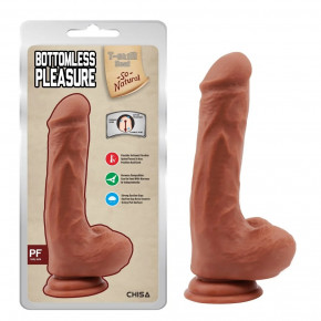 Chisa Novelties | Фаллоимитатор на присоске Chisa T-skin ReaL Bottomless Pleasure, коричневый. Цена: 1 450 грн