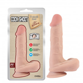Chisa Novelties | Фаллоимитатор реалистичный на присоске Chisa Cock Shoot- Flesh, 20 см. Ціна: 1350 грн