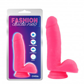 Chisa Novelties | Фаллоимитатор с мошонкой на присоске Chisa Fashion Dude Neo 17 см, розовый. Цена: 1 100 грн
