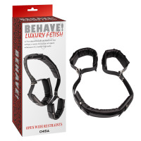 Chisa Novelties | Фиксаторы широкие Chisa Behave! Open Wide Restraints, черные. Цена 1 443 грн
