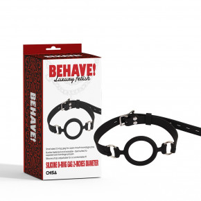 Chisa Novelties | Кляп с кольцом Chisa BEHAVE! Luxury Fetish черный. Цена: 935 грн
