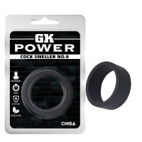 Кольцо эрекционное Chisa GK Power Cock Sweller №6, черное