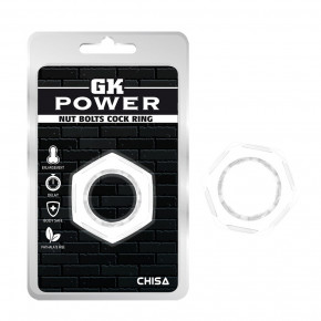 Chisa Novelties | Кольцо эрекционное Chisa GK Power Nust Bolts Cock Ring, прозрачное. Ціна: 245 грн