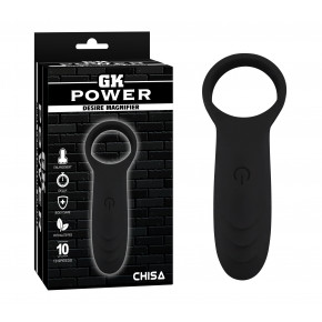 Chisa Novelties | Кольцо эрекционное с клиторальной вибростимуляцией CHISA GK Power Desire Magnifier, черное. Ціна: 1295 грн