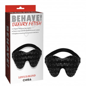 Chisa Novelties | Маска на глаза Chisa Behave! LOVE IS BLIND с имитацией кожи крокодила, черная. Цена: 420 грн