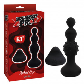 Chisa Novelties | Анальная пробка с вибрацией в виде елочки Chisa Breakout Pro Rocked Hip с разным рельефом на ярусах. Цена: 2 493 грн