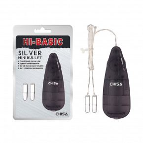 Chisa Novelties | Мини-вибропули серебристые CHISA Hi-Basic Mini Twins Bullet с черным проводным пультом. Ціна: 675 грн
