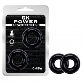 Chisa Novelties | Набор эрекционных колец Chisa GK Power OVER SIZED, черные. Ціна: 250 грн