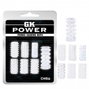 Chisa Novelties | Набор насадок Chisa GK Power Penis Sleeve Kits, прозрачный. Ціна: 545 грн