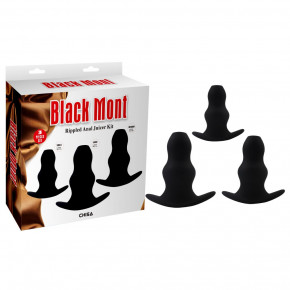 Chisa Novelties | Набор анальных тоннелей Chisa Black Mont Rippled Anal Juicer Kit, черный. Ціна: 5800 грн