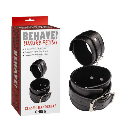 Chisa Novelties | Наручники классические Chisa Behave Luxury Fetish из кожзама, черный. Цена 750 грн Chisa Novelties | Наручники классические Chisa Behave Luxury Fetish из кожзама, черный. Цена 750 грн
