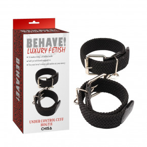 Chisa Novelties | Наручники плетенные Chisa Behave! Luxury Fetish, черные. Цена: 955 грн