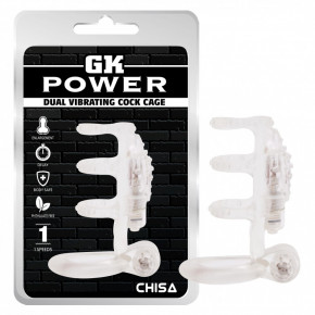 Chisa Novelties | Насадка с вибрацией Chisa GK Power и эрекционными кольцами, прозрачная. Цена: 750 грн