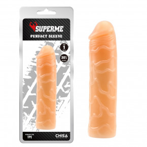 Chisa Novelties | Насадка удлиняющая Chisa Superme Perfact Sleeve реалистичная, бежевая. Ціна: 620 грн