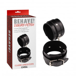 Chisa Novelties | Оковы Chisa Behave! Luxury Fetish с металлической фурнитурой, черные. Цена: 799 грн
